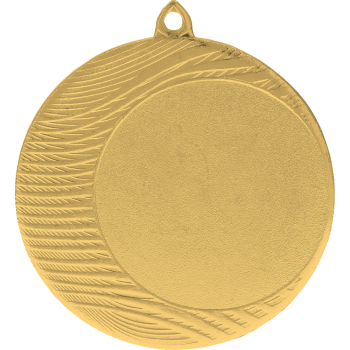 Medal złoty z miejscem na emblemat 50 mm - medal stalowy z grawerem na laminacie