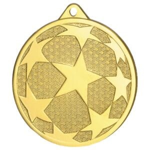 Medal złoty - gwiazdy - piłka nożna - medal stalowy