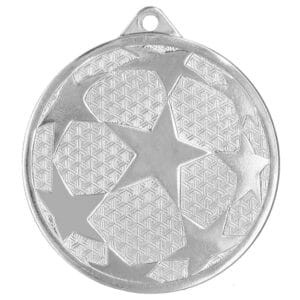 Medal srebrny - gwiazdy - piłka nożna - medal stalowy