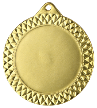 Medal złoty ogólny z miejscem na emblemat 50 mm - medal stalowy