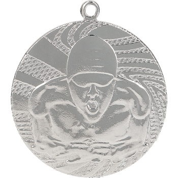 Medal stalowy srebrny - pływanie