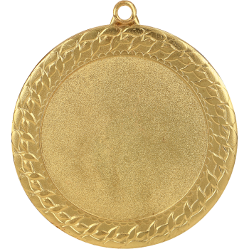 Medal złoty ogólny z miejscem na emblemat 50 mm - medal stalowy z grawerowaniem na laminacie