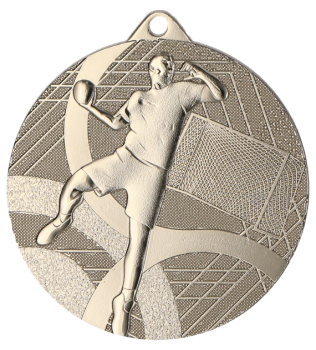 Medal srebrny- piłka ręczna - medal stalowy