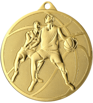 Medal złoty- piłka koszykowa - medal stalowy