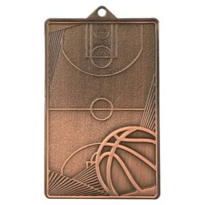 Medal brąz - boisko do koszykówki - piłka nożna - medal stalowy