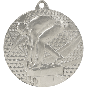 Medal srebrny- pływanie - medal stalowy
