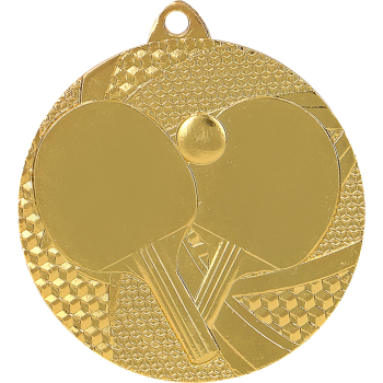 Medal złoty- tenis stołowy - medal stalowy