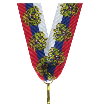 Wstążka 22 mm - barwy Rosji + orzeł