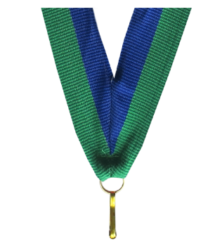 Wstążka 22 mm - niebiesko-zielona