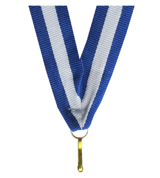 Wstążka 22 mm - niebiesko-biało-niebieska