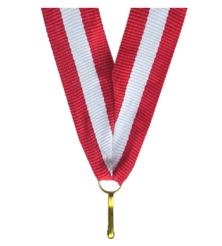 Wstążka 22 mm - czerwono-biało-czerwona