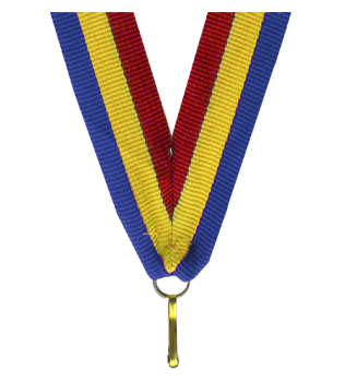 Wstążka 22 mm - czerwono-żółto-niebieska