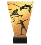 Lekkoatletyka statuetka szklana z nadrukiem - VL1-D/ATH/BK-PW