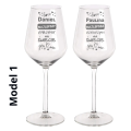 Kieliszki do wina z dedykacją grawer komplet prezent walentynkowy dla małżeństwa
