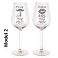 Romantyczne kieliszki do wina komplet z grawerem prezent dla pary walentynki