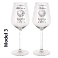 Kieliszki do wina zestaw romantyczny z grawerem prezent walentynkowy dla dwojga
