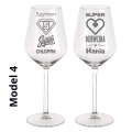 Kieliszki do wina dla pary komplet z personalizacją prezent walentynkowy