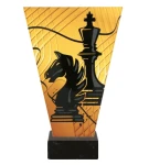 Szachy statuetka szklana z nadrukiem - VL1-A/CHE/BK-PW