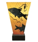 Wędkarska statuetka szklana z leszczem - VL1-C/FIS1/BK-PW