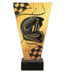 Motoryzacyjna statuetka szklana z nadrukiem - VL1-B/MOT/BK-PW