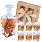 Karafka do Whisky z Grawerem ze 6 Szklankami Magiczny Prezent Ślubny Wesele