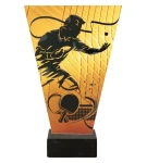 Ping-pongowa statuetka szklana z nadrukiem - VL1-C/TAB/BK-PW