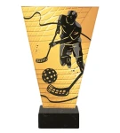 Unihokej statuetka szklana z nadrukiem - VL1-D/UNI/BK-PW