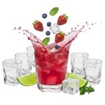 SZKLANKI ZESTAW SZKLANEK 6 SZT DO NAPOJÓW WHISKY DRINKÓW SOKU GRUBE SZKŁO