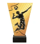 Siatkarska statuetka szklana z nadrukiem - VL1-B/VOL/BK-PW