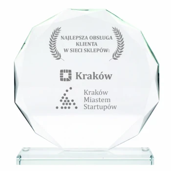 Grawerowana Statuetka Szklana 80613 z Twoją Personalizacją - Idealna na Prezent, Nagrodę, Podziękowanie