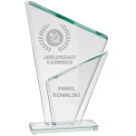 Grawerowana Statuetka Szklana GS802-28 z Twoją Personalizacją - Idealna na Prezent, Nagrodę, Podziękowanie