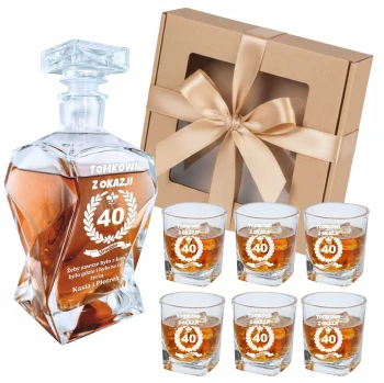 Prezent na Urodziny Karafka z Grawerem do Whisky - Niepowtarzalny Upominek