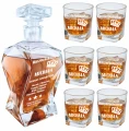 Prezent na Wieczór Kawalerski Karafka i Szklanki z Grawerem do Whisky 5.webp