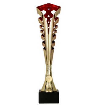 Puchar dla dzieci trofeum - nagroda w kolorze złoto-czerwonym