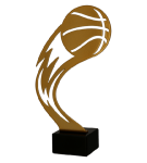 Koszykówka Trofeum Statuetka metalowe z marmurową podstawą - piłka