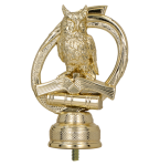 Szkolnictwo Figurka Statuetka plastikowa złota - sowa