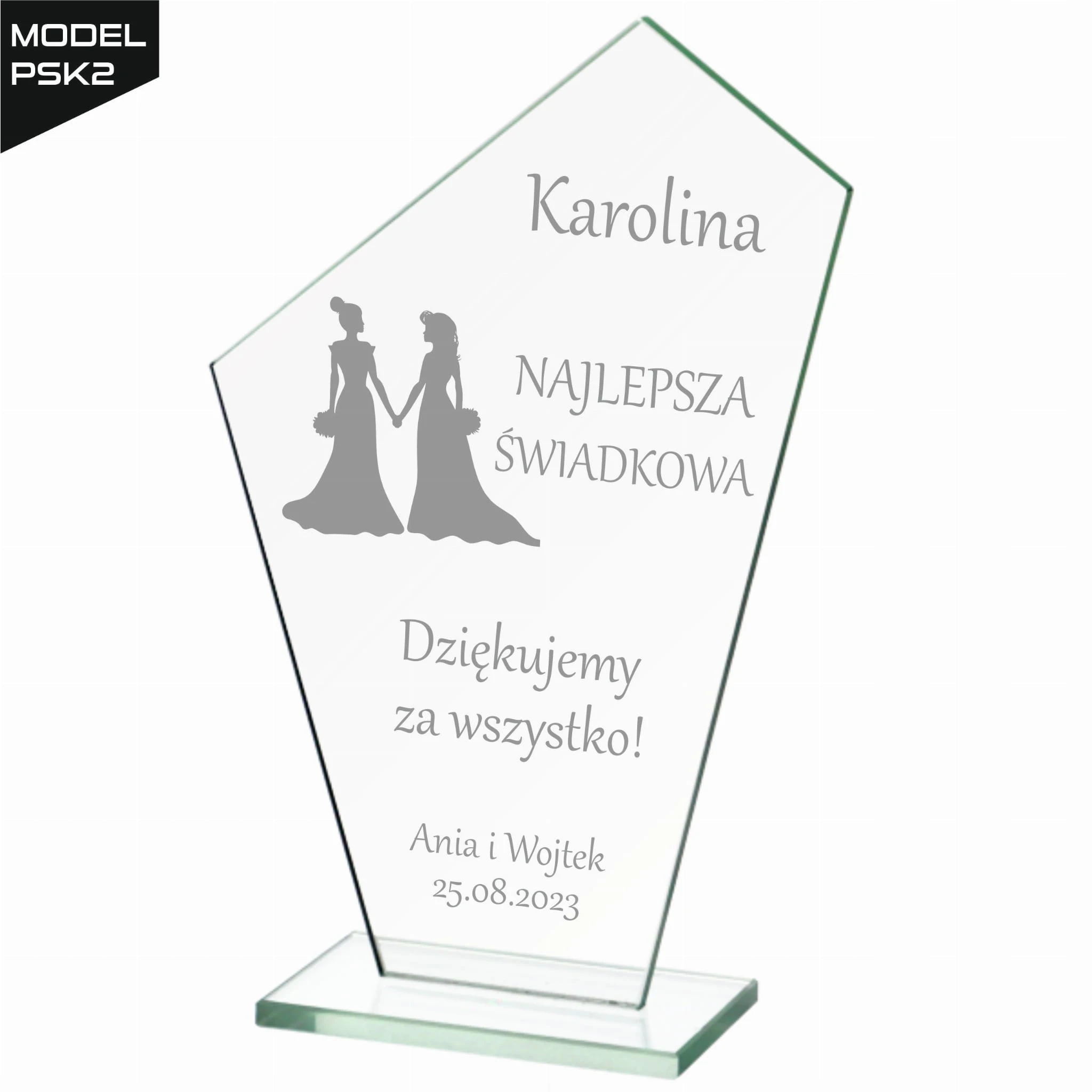 Kieliszki do wina z grawerem oraz pudełkiem na prezent